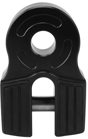 Grillete de Cabrestante Plano, Montaje de 30,000 LB, Aluminio 6061, Adecuado para Vehículos Todo Terreno, UTV, SUV, Camionetas (Black)