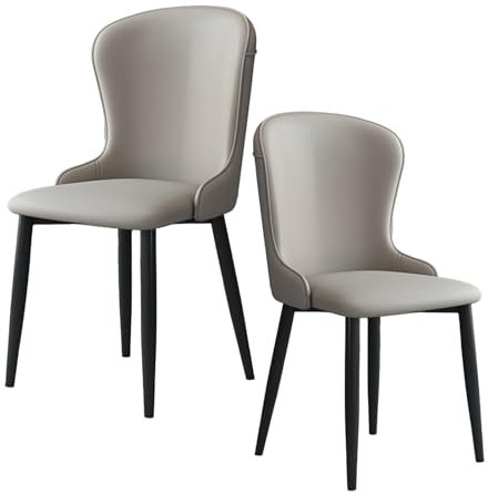 FLEPYHB Esszimmerstühle Gepolsterte Esszimmerstühle 2er-Set, Moderner Ergonomischer Küchenstuhl im Mid-Century-Stil, Beistellstühle Ohne Armlehnen mit Metallbeinen für Wohnzimmer, Schlafzimmer