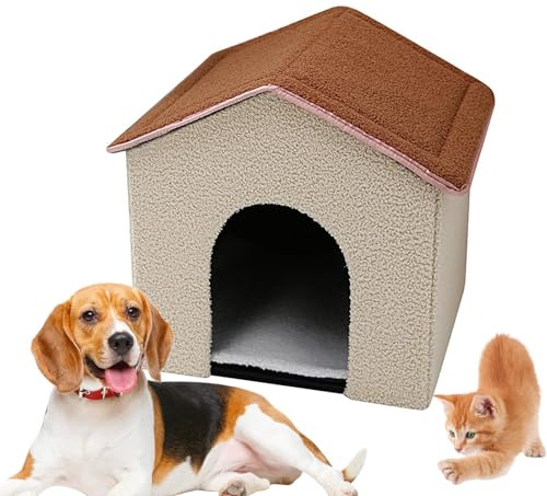 Erconsso Kätzchenhaus, Katzenbetthaus - Rutschfestes, warmes Haustierhöhlenbett, Katzenunterschlupf - Katzenbox für Hauskatzen, faltbares Zelt, Haustierzubehör für Kätzchen, Katzen,