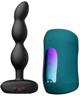 LOVENSE Gush 2 + LOVENSE Ridge Bundle Set – Automatischer Masturbator mit Oszillation + Rotierende Anal-Perlen für Männer & Paare, App-gesteuertes Penis-Toy mit Vibrations-Ring