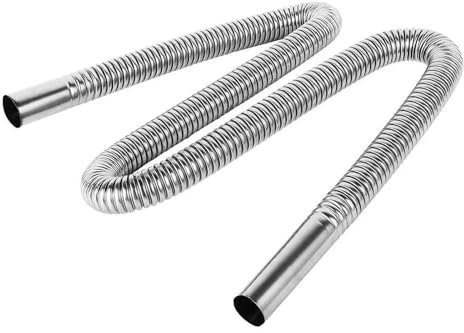 Tubo di Scappamento Tubo Scarico Tubo Flessibile Scarico Flessibile In Acciaio Inossidabile 120/200CM Tubo Sfiato Gas Diesel Con 2 Morsetti Scarico Per Generatori Tubo Punta Di Scarico Coda per Auto
