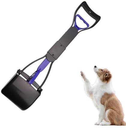 SHENGYIG 45 cm Hundekotsammler aus Kunststoff, hundekotgreifer Schwarz, Elegant und Faltbar, Ergonomischer Hundekotgreifer, Praktisch für Hunde- und Katzenkot