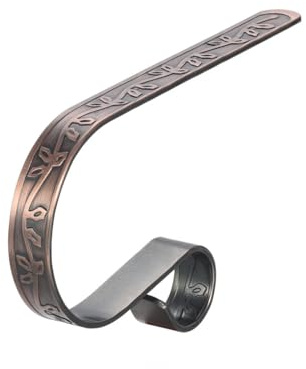 QUXVUIS Gancio per calzino di Natale Gancio per camino in metallo Gancio per camino Riutilizzabile Porta calze di Natale Decorazione per ciondolo Clip, Bronzo rosso