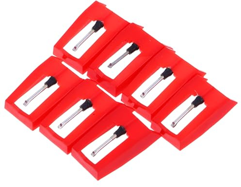 Toyvian Set da 7 Puntine di Ricambio per Giradischi Stilo del Fonografo Ago di Ricambio per Dischi, Compatibile Vari Modelli, Facile da Installare, per Appassionati di Vinili e Collezionisti di Musica