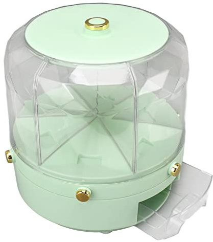 ZAICOLER Rice Dispenser, 13 Lbs Multi Cereal Dispenser Dry Food Grain Storage Container Cereal Rice Storage Container for Beans Grains (Green)