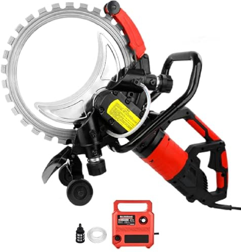 coyrugky Sega per Calcestruzzo Elettrica da 8980 W/9500W, Tagliatrice per Muri Portatile con Sega Ad Anello Senza Spazzole da 16 Pollici, con Soppressione della Polvere Alimentata Ad Acqua