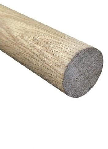 Sellon24 Pasamanos de roble redondo D42 mm L3000 mm Madera Pasamanos Madera Maciza Barandilla Madera Preciosa