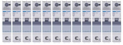 12x Hager MBS116 LS-Schalter 1polig MBS 116 b 16a b16 Automat