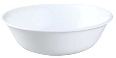 Corelle 3124 10 oz Vitrelle Glass Winter Frost White Dessert Bowl, Pack of 6