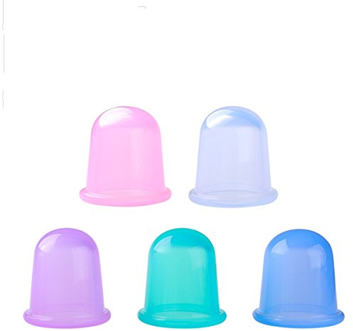 ULTNICE 5Er Set Silikon Schröpfköpfe Für Körpermassage Therapie Schmerzreduktion Und Muskelentspannung Vakuum Schröpfen Für Verbesserte Durchblutung Und Lymphabfluss