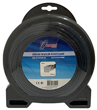 Kawapower Hilo de nylon para desbrozadoras 3MM 56mt trenzado