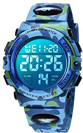 BEN NEVIS Orologio da Polso Orologi Sport per Bambini Digitale Multifunzione Impermeabile LED Luce Allarme Calendario Data con Cinturino in Silicone Blu