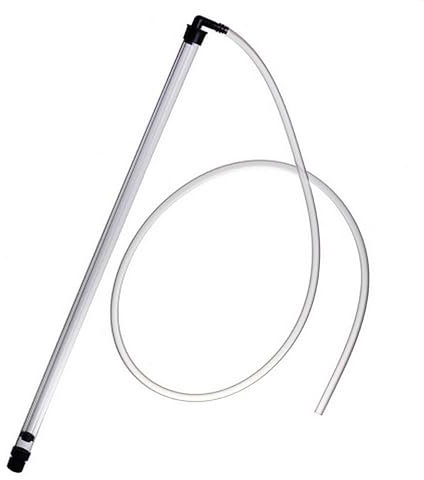 Automatischer Siphon mit Pumpe und Reduzierstück | Siphon zum Abfüllen von Wein und Bier | Selbstbrau Zubehör für Gärbehälter | 33 cm Siphonlänge und 150cm Schlauchlänge