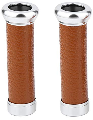 BOROCO Puños de Manillar de Motocicleta, empuñaduras de Manillar de Motocicleta universales Resistencia al Deslizamiento Accesorios de protección de Manos Reemplazo para Moto Scooter Off Road(Marrón)