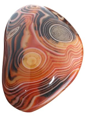 Sardonyx Handschmeichler 1 Stück Natürlicher Edelstein Poliert | Gebänderter Naturstein Taschenstein | Deko, Sammlerstück & Geschenkidee