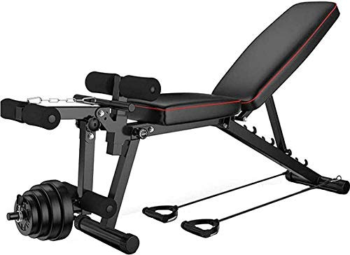Hantelbank faltbar, Hantelbank mit Beinstrecker und Beinbeuger, Multifunktions-Trainings-Fitness-Rückenlehne, perfekt für mehrere Zwecke