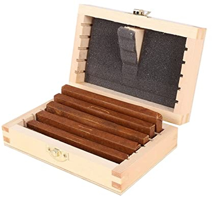 SUPXON Jeu de Blocs de jauge 6 Paires 12 pièces Bloc de jauge de Tampon parallèle en Acier allié CNC Jeu de tampons de fraisage 120mm X (10-35Mm) for Tour de fraiseuse étau Outil de Mesure