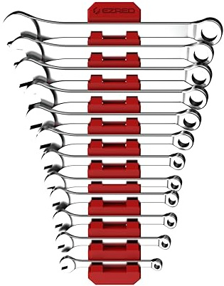 EZRED Magnetischer flexibler 12-Schlitz-Schraubenschlüssel-Halter, nicht beschädigend, schlankes Design, Aufbewahrungsorganisation