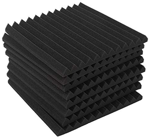 SuanQ Keil-Akustikschaum mit Klebeband, 8 Stück, schalldichte Platten, Schalldämpfungsschwamm