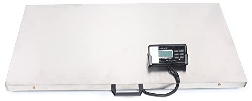 WindWilder 300KG Bodenwaage Paketwaage Veterinärwaage Tierwaage Hundewaage Plattformwaage Große Fläche Paketwaage Digitalwaage Zählwaage Plattformgröße 103 x 53 cm
