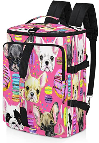 Französische Bulldogge, Sport-Rucksack für Männer und Frauen, Bulldogge, Duffeltasche mit Schuhfach für Fitnessstudio, Reisen, Wandern, Rucksack, multi, Einheitsgröße, Sportlich
