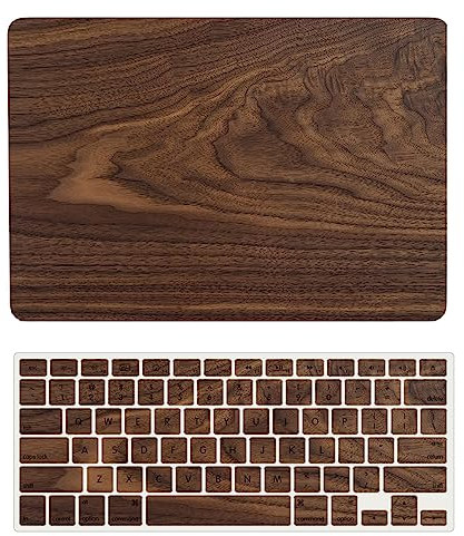 Hülle Kompatibel mit MacBook Pro 15 Zoll 2015 2014 2013 2012 Freisetzung A1398 mit Retina Display, Plastik Hartschale Snap Case & Tastaturabdeckung für MacBook Pro Reyina 15 Zoll, Braunes Holz