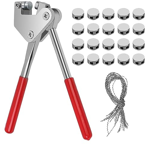 Pince à Plomber Kit de 20 Plombs 20 Fils à Plomber, Pince à Plomber en Acier les Compteurs Électriques Diamètre Plomb