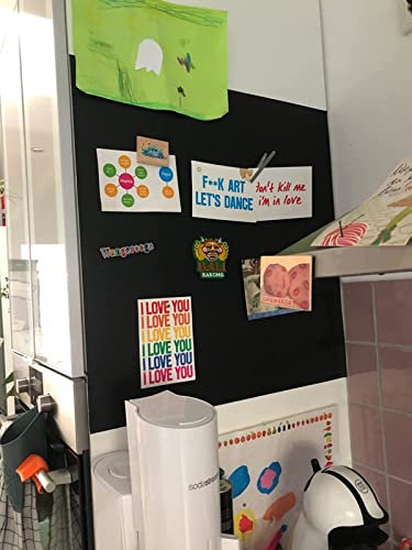 Selbstklebende magnetische Tafelfolie in verschiedenen Größen | Farbe: schwarz | Kreide+Kreidestift | Kreidetafel | Selbstklebefolie l Memoboard (80x40 cm)