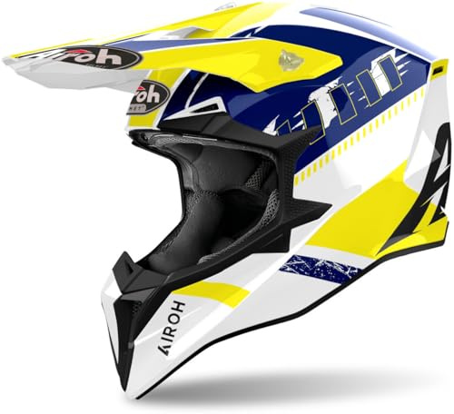AIROH WRAAAP FEEL YELLOW/BLUE GLOSS L