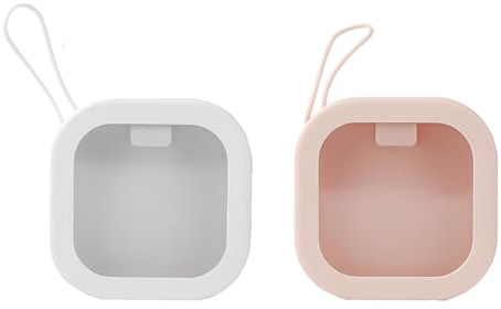 2 Stk Haargummi Organizer Box,Mini Aufbewahrungsbox,Tragbarer Reise Halter | Für Wattepads, Haarseile Ohrringe Ornamente Halter Organizer, Aufbewahrung Für Wattestäbchen, Zahnseide, Haarnadeln Reisen