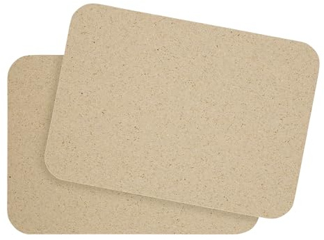 DIN A6 Karten Set Blanko zum Basteln und Selbstgestalten wahlweise mit runden Ecken oder Vintage Kontur 300 g/m² Kraftpapier Graspapier Tonkarton Fotokarton (Graspapier rund, 40 Karten)