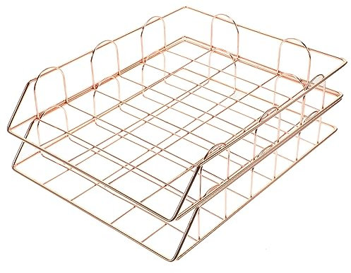 STOBOK 2stücke Schreibtischablage Aus Metall Mit Ordnerhalter Zeitschriftenablage Und Schreibtisch-papierhalter Für Effiziente Dokumentenorganisation Und Aufbewahrung Von