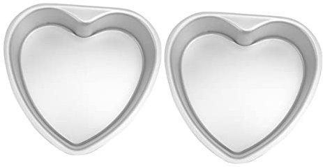 ABOOFAN 2piezas Molde Para Tartas Corazón Antiadherente Apto Horno Bizcochos Postres Diy Fácil Desmoldar Limpieza