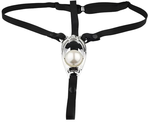 Keuschheitsgürtel für Damen,Peniskäfig Damen Metall mit Rollbare Bead（Klitoris Stimulator für Sie) & Chastity Cage Gürtel Einstellbar,Keuschheitskäfig,Spielzeug für die Frau (B2)