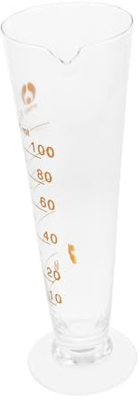 Cabilock Vaso Medidor Triangular De Vidrio Con Escala Resistente Al Calor Vertido Preciso Para Laboratorio y Cocina Capacidad Herramienta De Medición Práctica