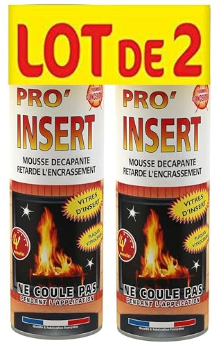 Fulgator - PRO INSERT - Mousse décapante Vitres inserts - Lot de 2 x 500 ML - Fabriqué en France