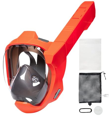 Maschera da snorkeling integrale – vista panoramica anti appannamento a 180° | maschera da snorkeling per adulti – maschera anti perdite con guarnizione in silicone per uomini e donne confortevole