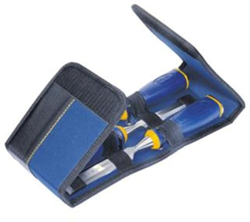 IRWIN Marples Chisel Set with Wallet, 3-Piece (1768781), Blue