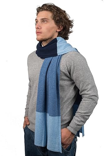 Dalle Piane Cashmere Herren Schal 100% Kaschmir | Halstuch für Büro, Abend und Reisen, 192x38 cm, vier Jahreszeiten, Geschenk für Ihn, Made in Italy