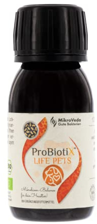 MikroVeda Life für Hunde und Katzen, Enzymferment als Ergänzungsfuttermittel, Effektive Mikroorganismen, Verdauungshelfer, MikroVeda-Technologie (60ml)