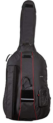 GEWA borsa da concerto per contrabbasso Prestige 3/4 con imbottitura da 25 mm, tasca per arco, tasca per spartiti, cinghie per zaino