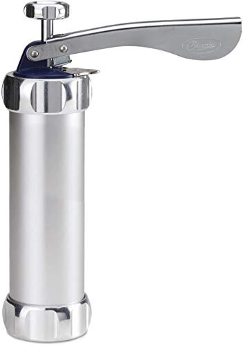 Manual Maker: Homemade Biscuits Machine, Chrome Steel, Silver, 15.9 x 6 x 21.7 cm