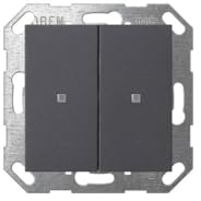 GIRA 517328 KNX Taster, Wippe 2fach, System 55, Anthrazit