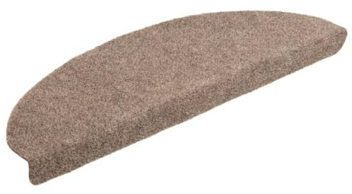 vidaXL 5X Alfombrilla Autoadhesiva de Escalera Protector Alfombra Peldaños Adhesivos Decoración Amortiguación Antideslizante 65x21x4 cm Crema