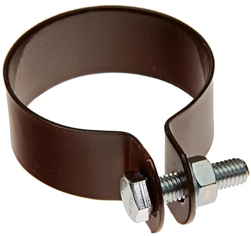 HaGa® Strebenschelle rund Ø 5cm - 50 Stück Befestigungsschellen für Zaunbau in braun