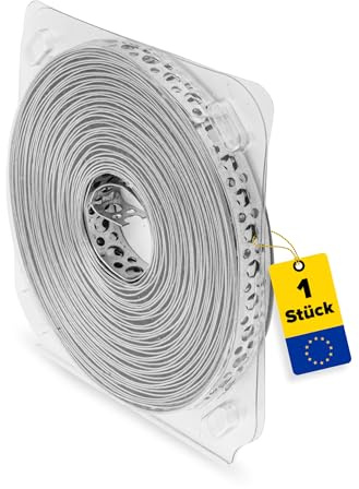Montageband TM 13/10 Lochband verzinkt Montagelochband Rolle 12 x 0,7 mm x 10 m