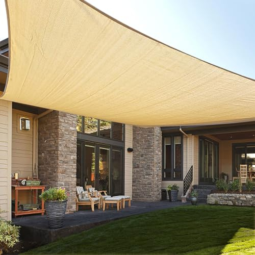 LOVE STORY Toldo Rectangular de 3,4 x 3,4 m para Patio, protección Solar, toldo para Exteriores, jardín, Patio Trasero, Arena (Hacemos tamaño Personalizado)