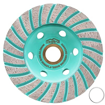 Diamant Schleifscheibe 100mm - Turbo-Segmente Diamant Schleiftopf für Beton, Granit, Marmor, Mauerwerk, Betonschleiftopf, LEKOMESH