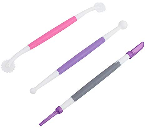 Needle,Fondant Knife Cutter,Cake Scalpel Knife,Fondant Icing Tools,Flower Cutter for Cakes 3Pcs Set Fondant Cake Decorating Tools Modelling Flower Patterns Pastry Carving Cutter