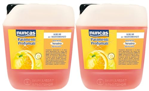 Nuncas Pavimenti Profumati - Detergente Pavimenti, Agrumi, Pack da 5 l x 2